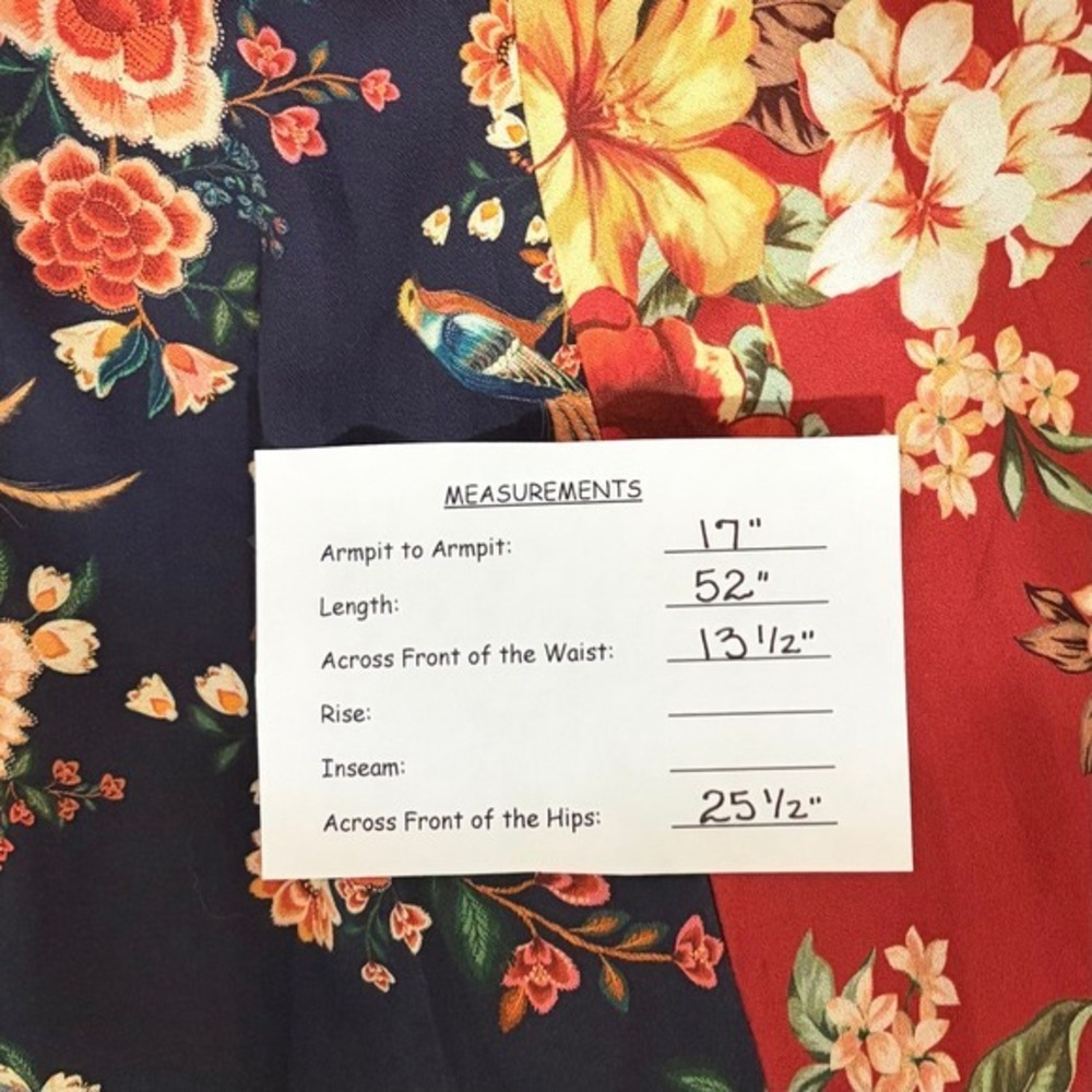 Anthropologie‎ FARM RIO Gracia Wrap Maxi Dress Floral Birds Bohemian X-Small - Picture 15 of 15